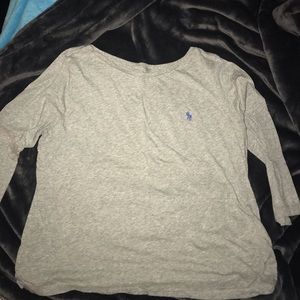 Quarter sleeve Polo Ralph Lauren gray shirt